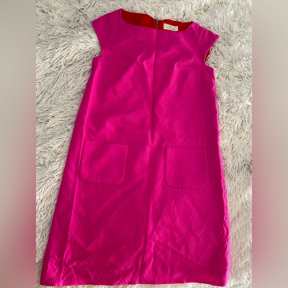 Kate Spade linen dress Barbie hot pink